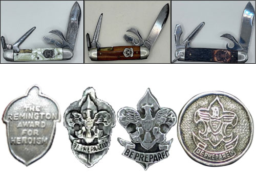 vintage  boy scout knive logos
