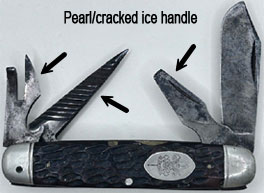 Pearl cracked New York Knife